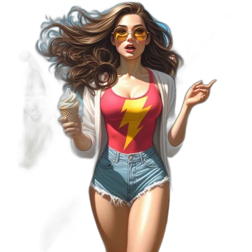 dress, jacket, comic book art, concept art transparent PNG cut-out