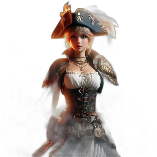 hat, dress, staff, concept art transparent PNG cut-out