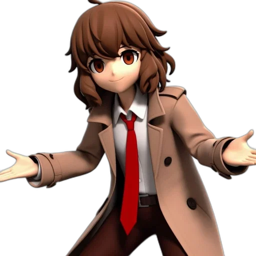 jacket, staff, 3d render, concept art transparent PNG cut-out
