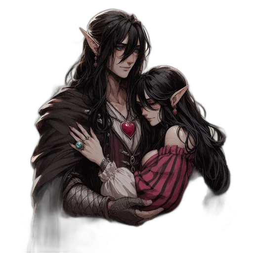 fantasy art, concept art, watercolor, pixel art transparent PNG cut-out
