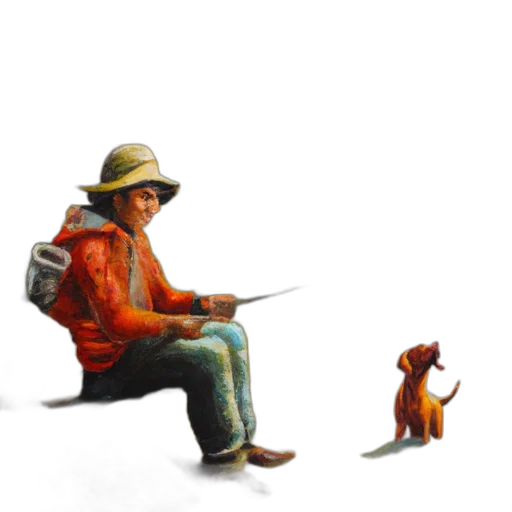 hat, staff, animal, jacket transparent PNG cut-out