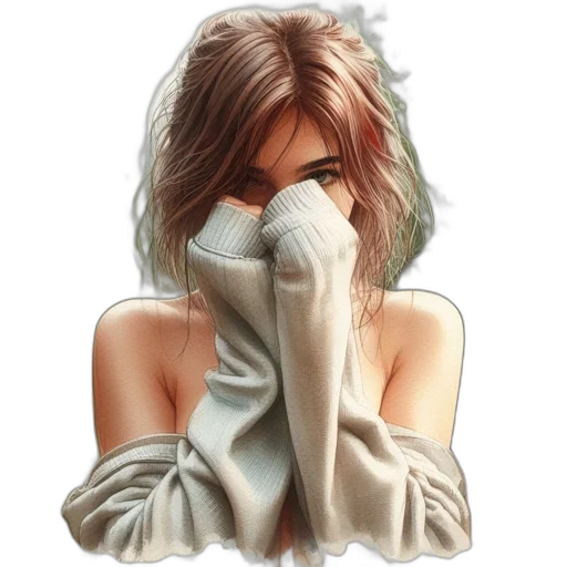 mask, jacket, face, photorealistic transparent PNG cut-out