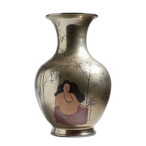 bottle, jewelry, photorealistic, silver transparent PNG cut-out