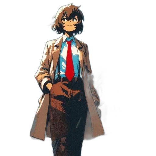 jacket, staff, concept art, pixel art transparent PNG cut-out