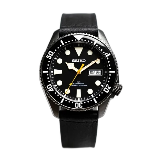 jewelry, black, silver, seiko transparent PNG cut-out
