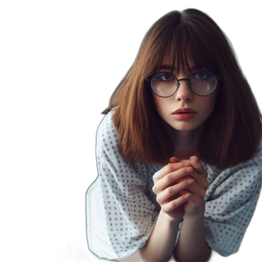 face, dress, jacket, photorealistic transparent PNG cut-out