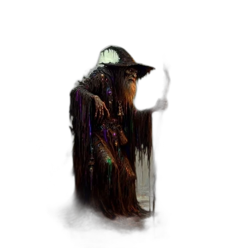 staff, hat, creature, mask transparent PNG cut-out