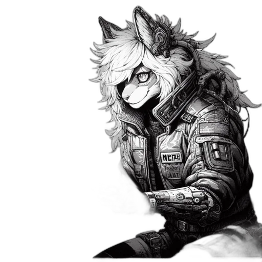 jacket, mask, animal, staff transparent PNG cut-out