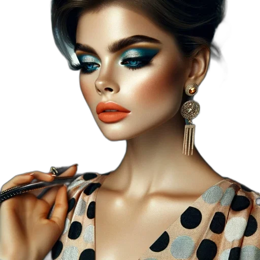 jewelry, face, dress, photorealistic transparent PNG cut-out