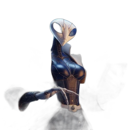robot, mask, staff, creature transparent PNG cut-out