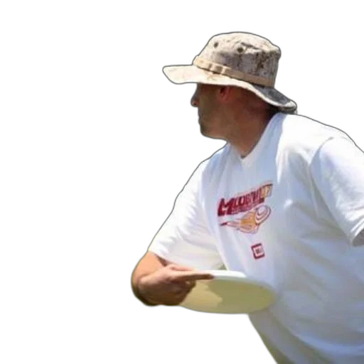 staff, hat, man, white transparent PNG cut-out
