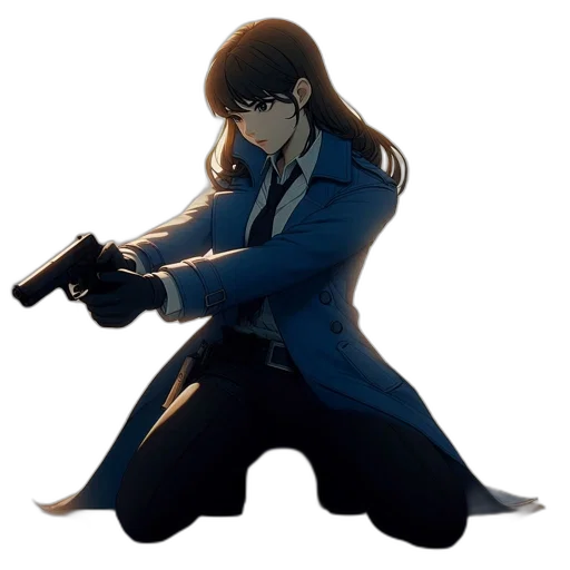 weapon, jacket, staff, concept art transparent PNG cut-out