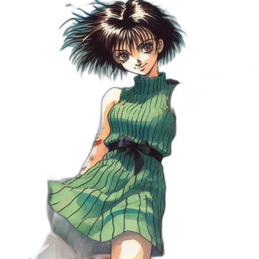 dress, weapon, jacket, concept art transparent PNG cut-out