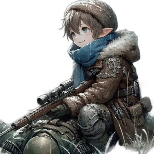 weapon, sword, jacket, face transparent PNG cut-out