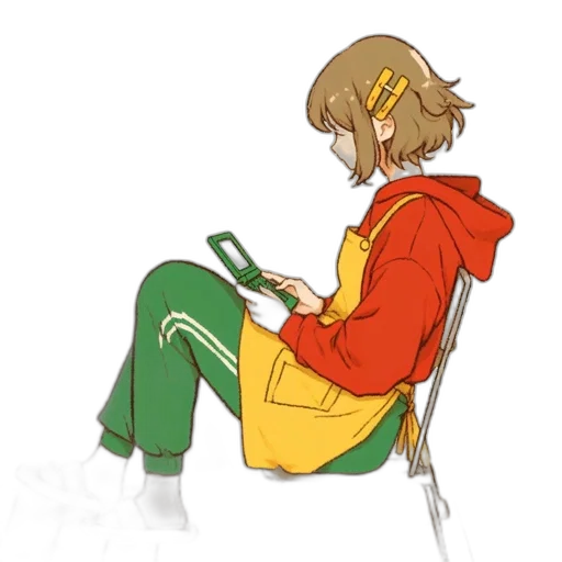 jacket, staff, robot, watercolor transparent PNG cut-out