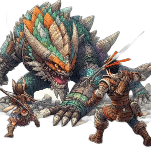 dragon, weapon, creature, staff transparent PNG cut-out