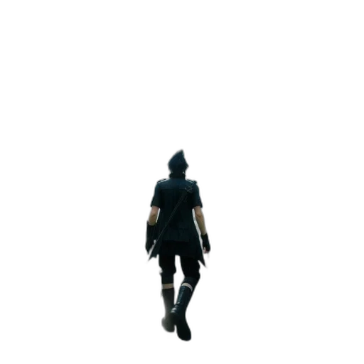 jacket, robot, staff, weapon transparent PNG cut-out