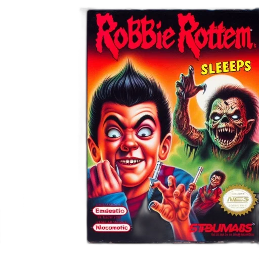 concept art, nes, cartridge, robbie transparent PNG cut-out