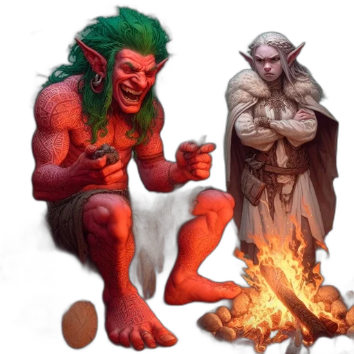 concept art, fantasy art, comic book art, pixel art transparent PNG cut-out