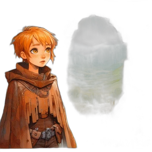 jacket, sword, face, weapon transparent PNG cut-out