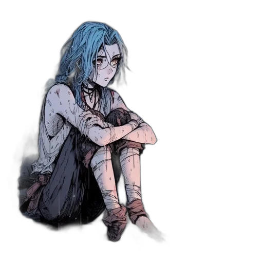 dress, creature, staff, weapon transparent PNG cut-out