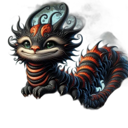 dragon, creature, staff, animal transparent PNG cut-out