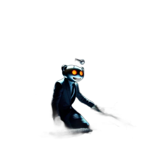 robot, staff, sword, creature transparent PNG cut-out