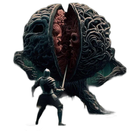 creature, mask, face, jacket transparent PNG cut-out