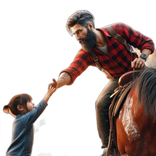 concept art, photorealistic, 3d render, man transparent PNG cut-out