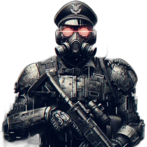 robot, mask, weapon, face transparent PNG cut-out