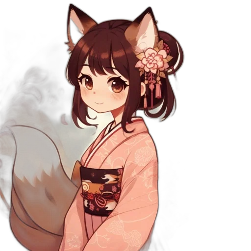 staff, creature, flower, dress transparent PNG cut-out