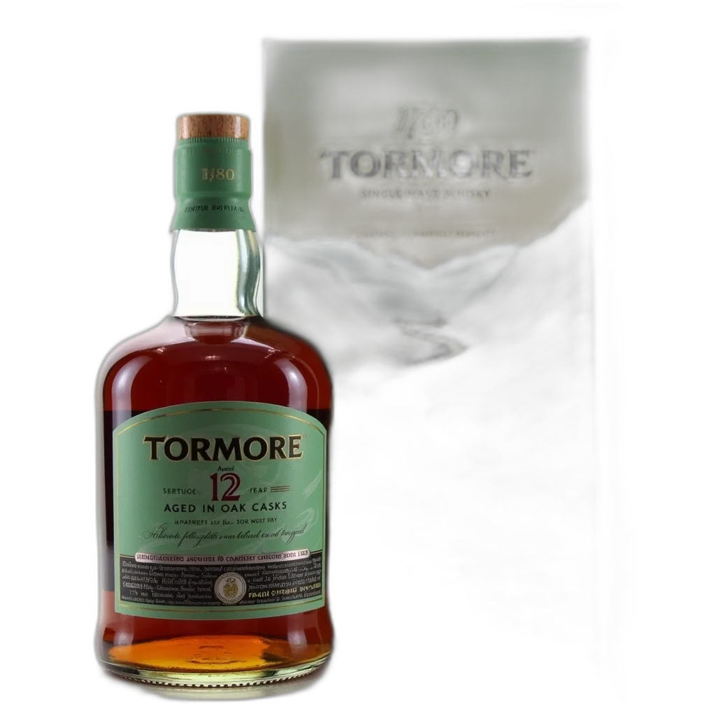 bottle, tormore, single, malt transparent PNG cut-out