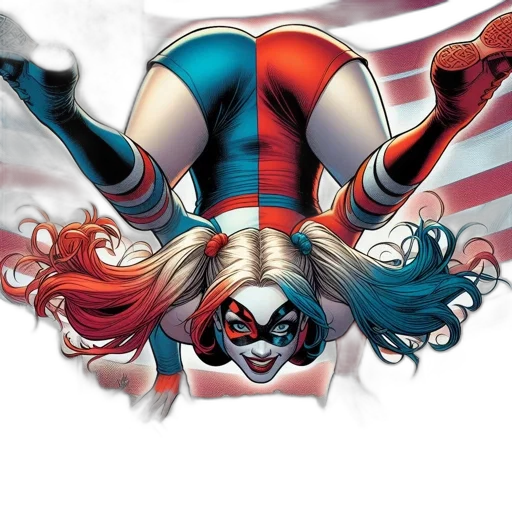 mask, comic book art, concept art, harley transparent PNG cut-out