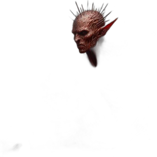 creature, staff, face, mask transparent PNG cut-out