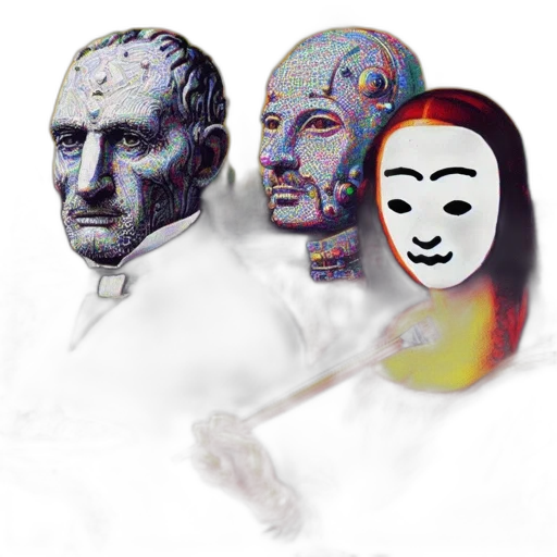 mask, face, robot, concept art transparent PNG cut-out