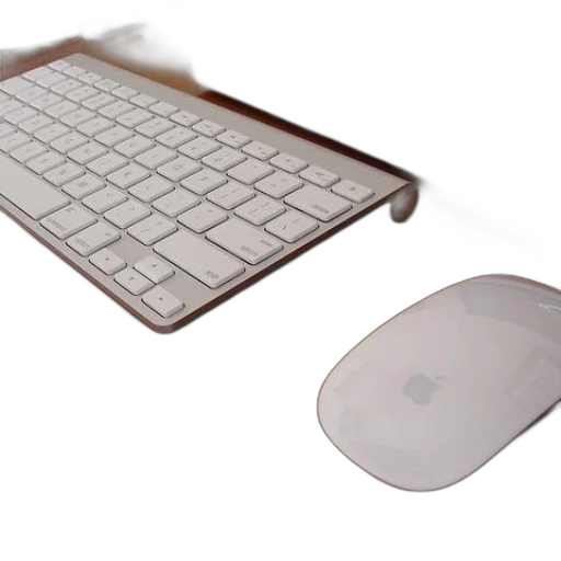 3d render, white, apple, keyboard transparent PNG cut-out