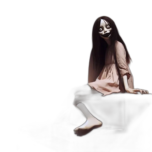 mask, creature, hair, dress transparent PNG cut-out