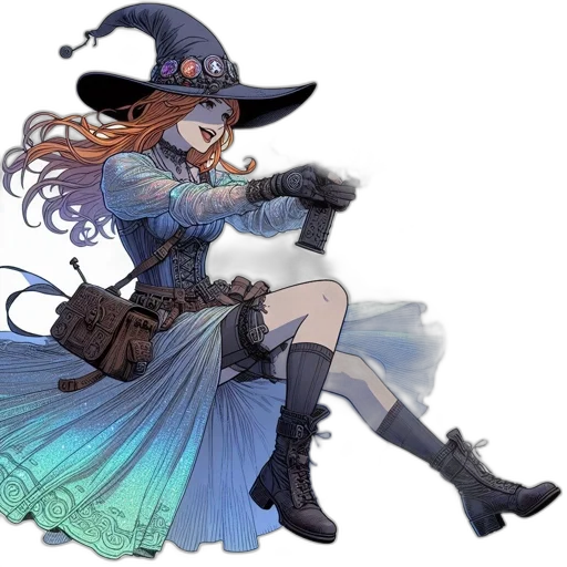 staff, weapon, hat, concept art transparent PNG cut-out