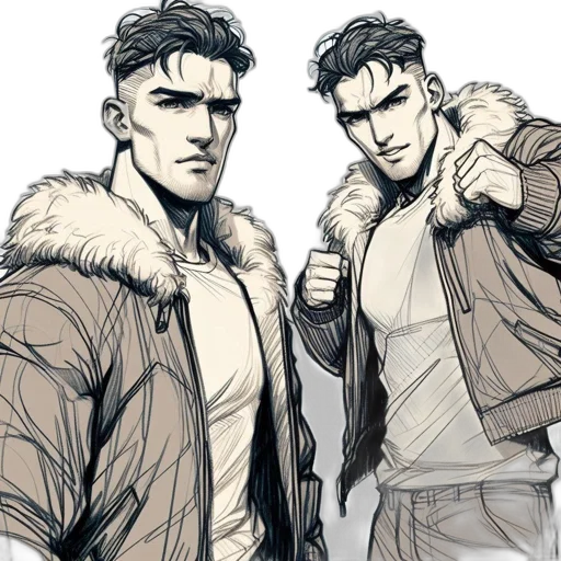 jacket, concept art, comic book art, cartoon transparent PNG cut-out