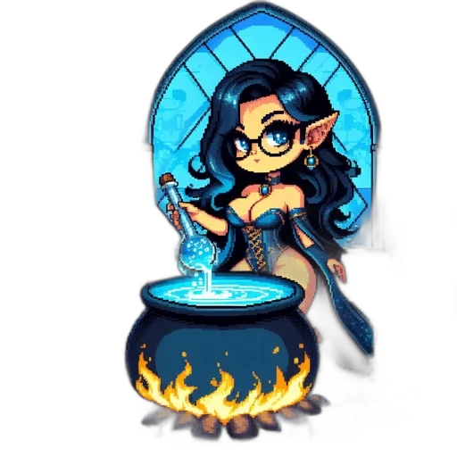 fantasy art, pixel art, concept art, comic book art transparent PNG cut-out