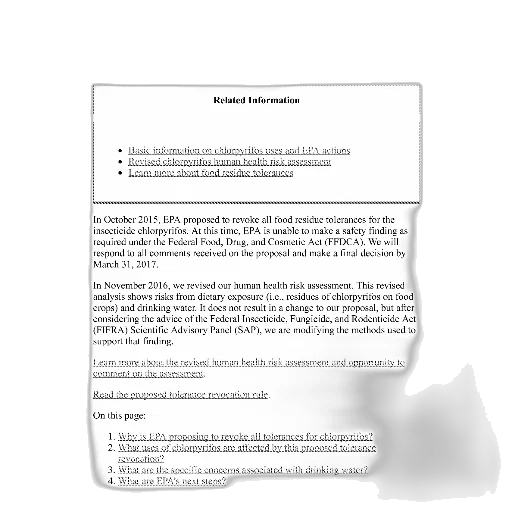 proposal, revoke, chlorpyrifos, food transparent PNG cut-out