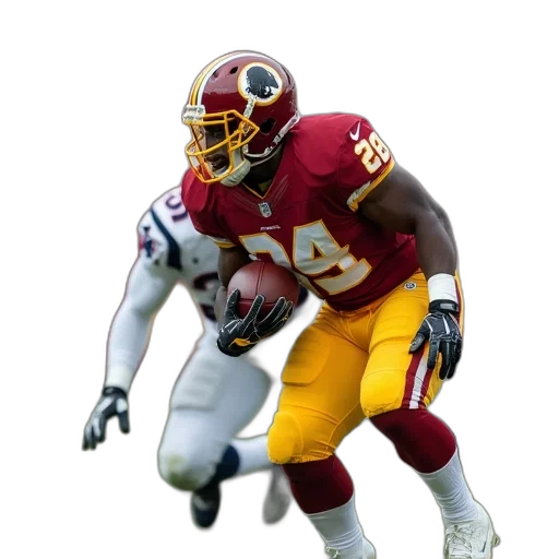 washington, redskins, running, back transparent PNG cut-out