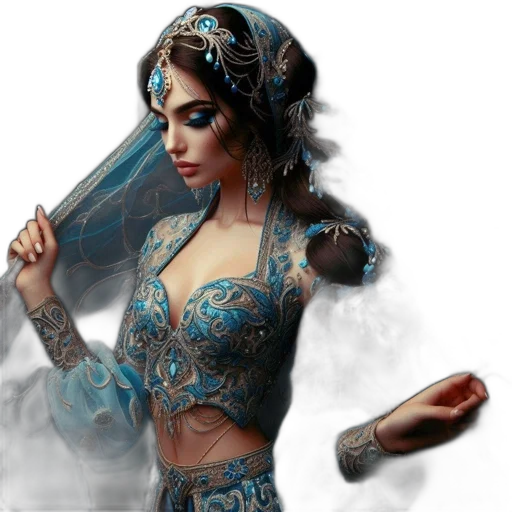jewelry, dress, fantasy art, concept art transparent PNG cut-out