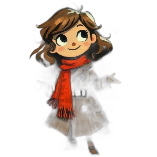 dress, staff, concept art, cartoon transparent PNG cut-out