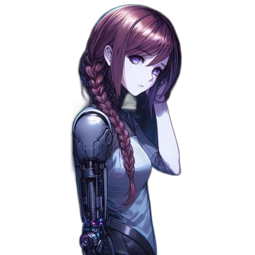 robot, staff, weapon, dress transparent PNG cut-out