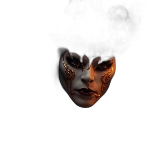 mask, face, dragon, creature transparent PNG cut-out
