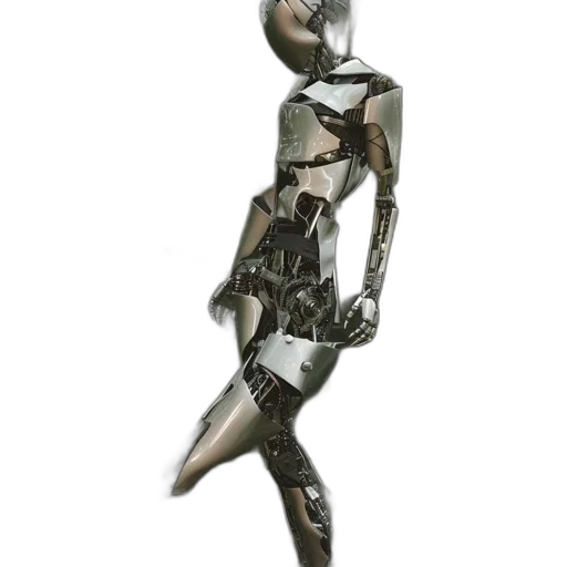 robot, dress, staff, weapon transparent PNG cut-out