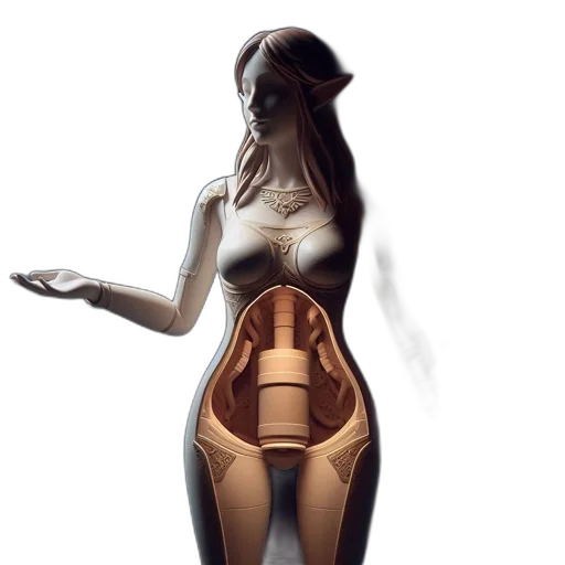 dress, robot, jewelry, bottle transparent PNG cut-out