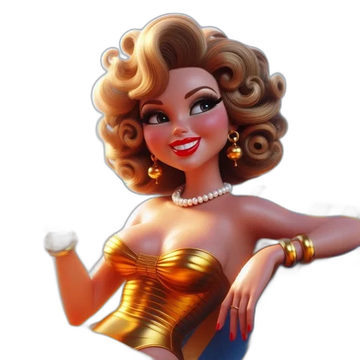 jewelry, dress, cartoon, 3d render transparent PNG cut-out