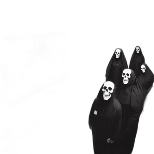 mask, staff, jacket, creature transparent PNG cut-out
